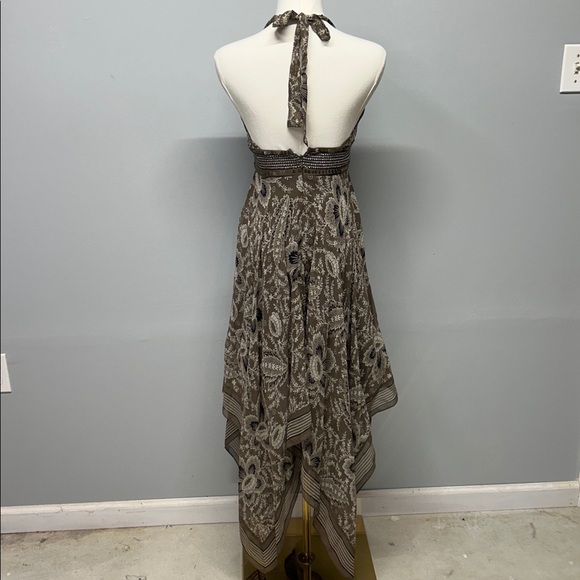 Silk Halter Babydoll Dress Handkerchief Hem Boho Festival Fairy ASO Taylor Swift - Picture 4 of 9